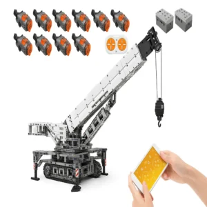 Maquette Grue Motorisée Liebherr LTR 11200 en Briques – Kit de Construction Camion Technique avec Manuel Inclus