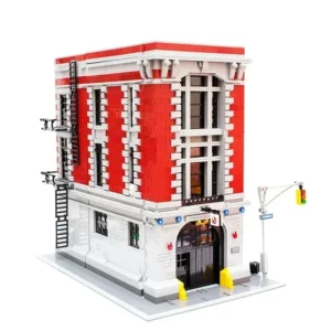 Maquette Quartier Général Ghostbusters Firehouse en Briques – Kit de Construction 4634 Pièces pour Adultes avec Manuel Inclus
